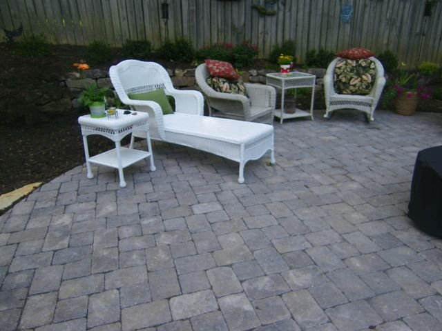 Paver patio installation